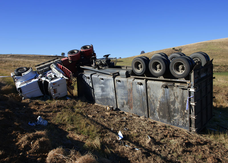Academy Towing’s big rigs can upright large, heavy vehicles Academy Towing’s big rigs can upright large, heavy vehicles